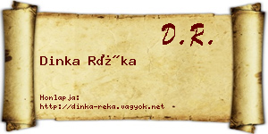Dinka Réka névjegykártya