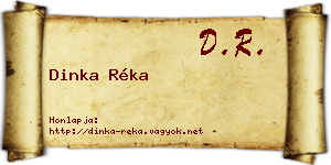 Dinka Réka névjegykártya
